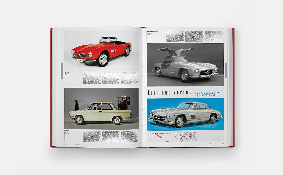 Atlas car design rally red book open