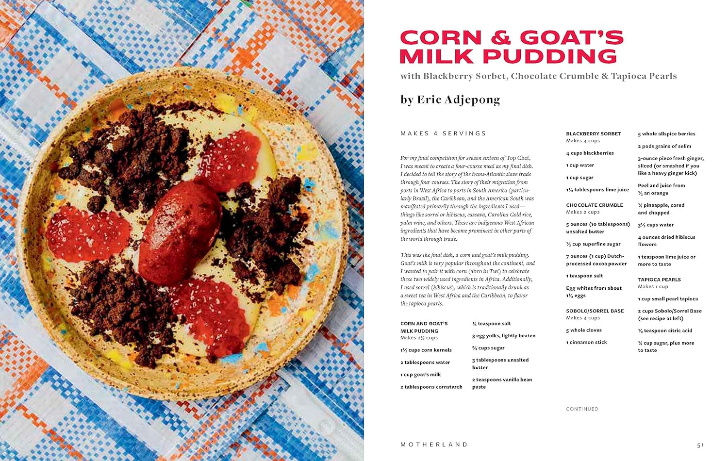 Black food book inside