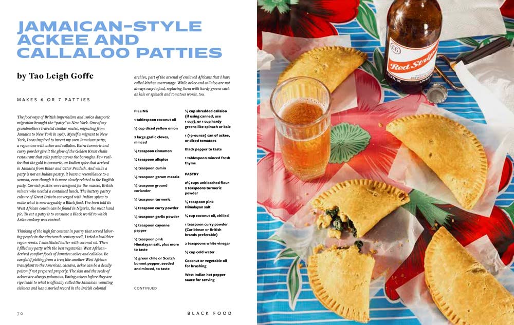 Black food book inside