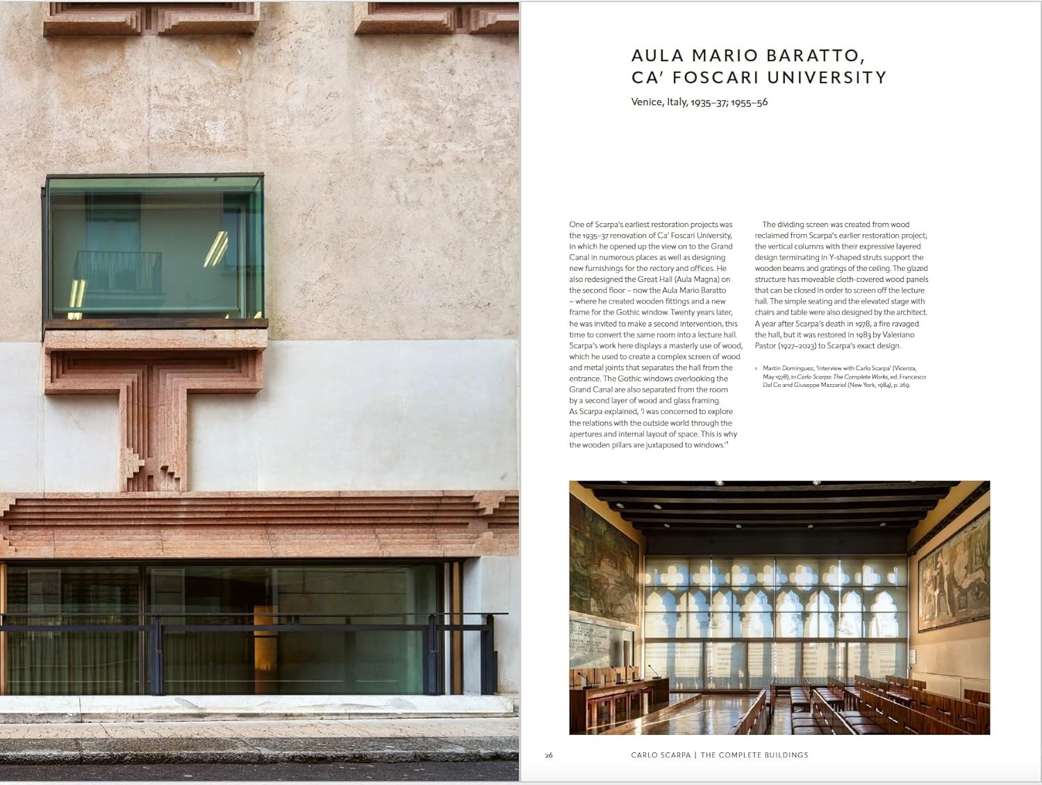 Carlo Scarpa: The Complete Buildings book inside