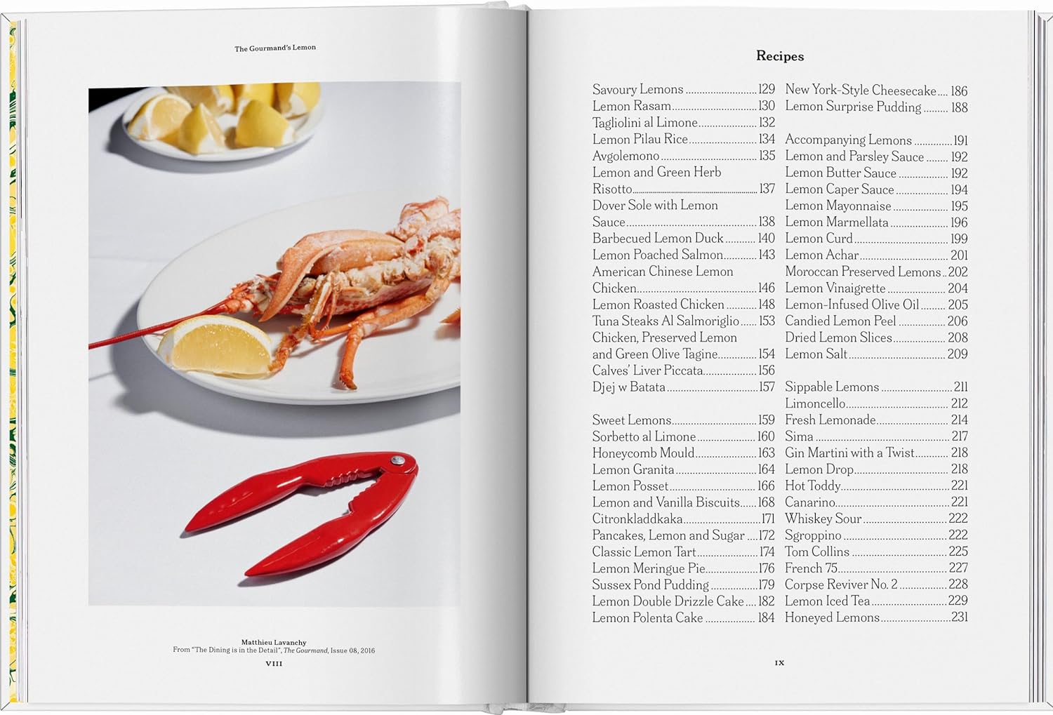 The Gourmand's Lemon book inside