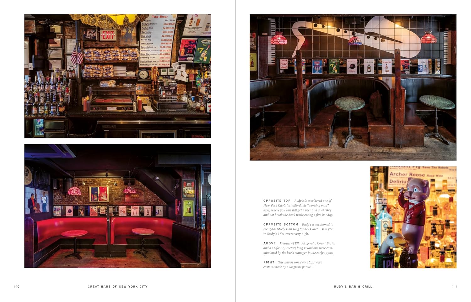 Great Bars of New York City book inside