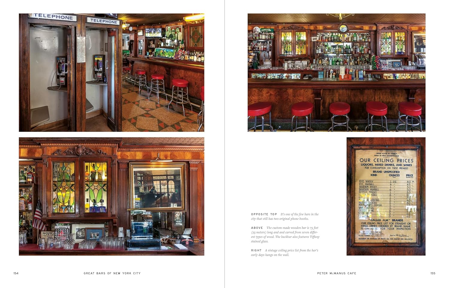 Great Bars of New York City book inside
