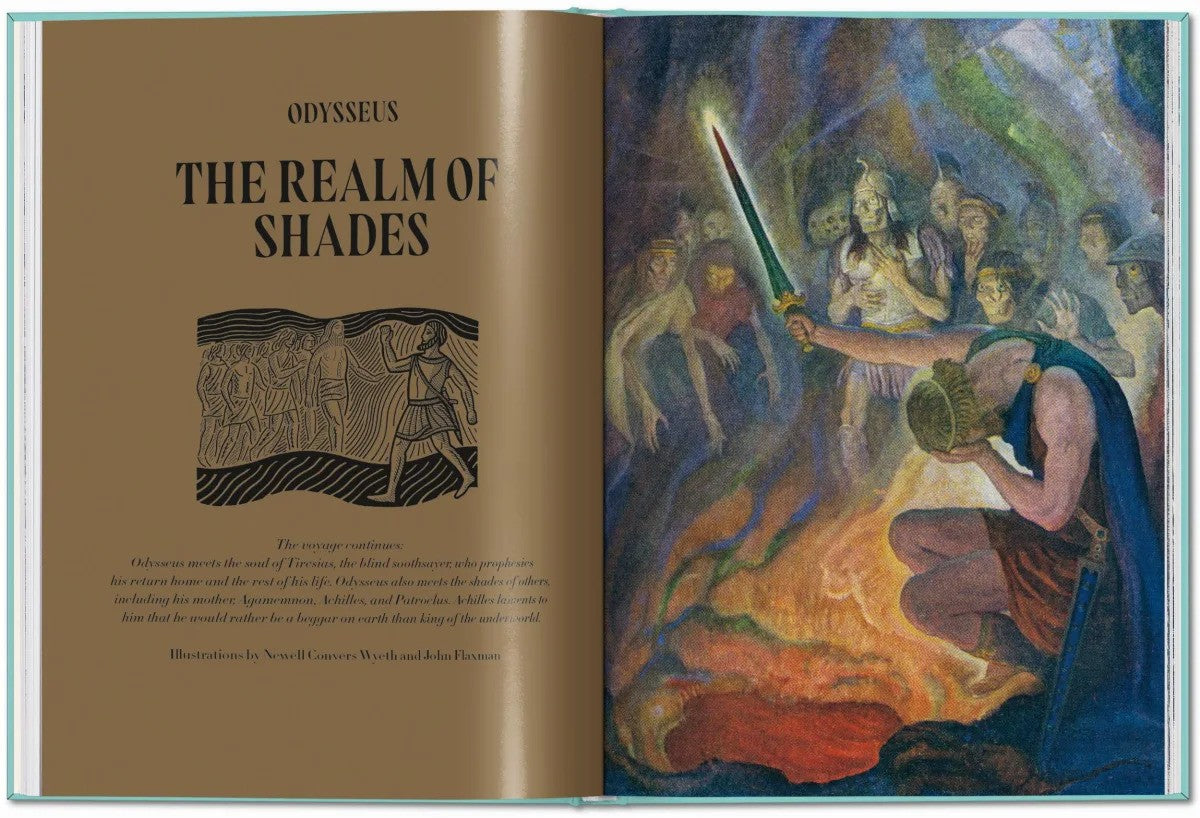 Greek myths tales book open
