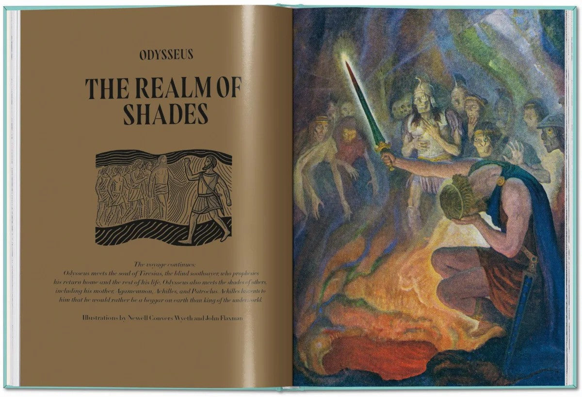 Greek myths tales book open