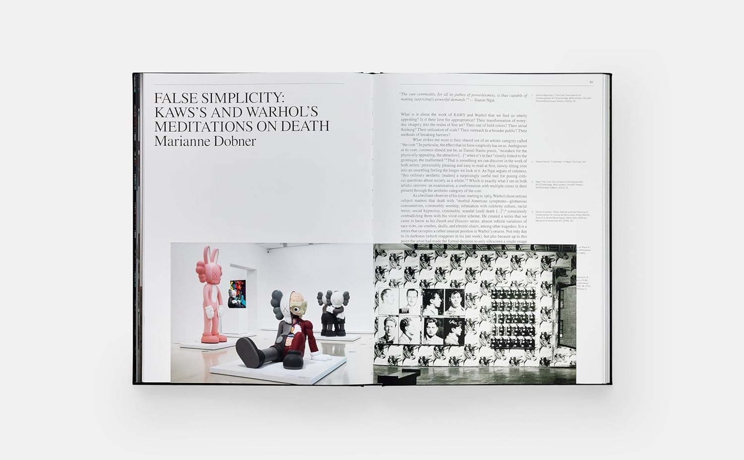 Kaws + Warhol book inside