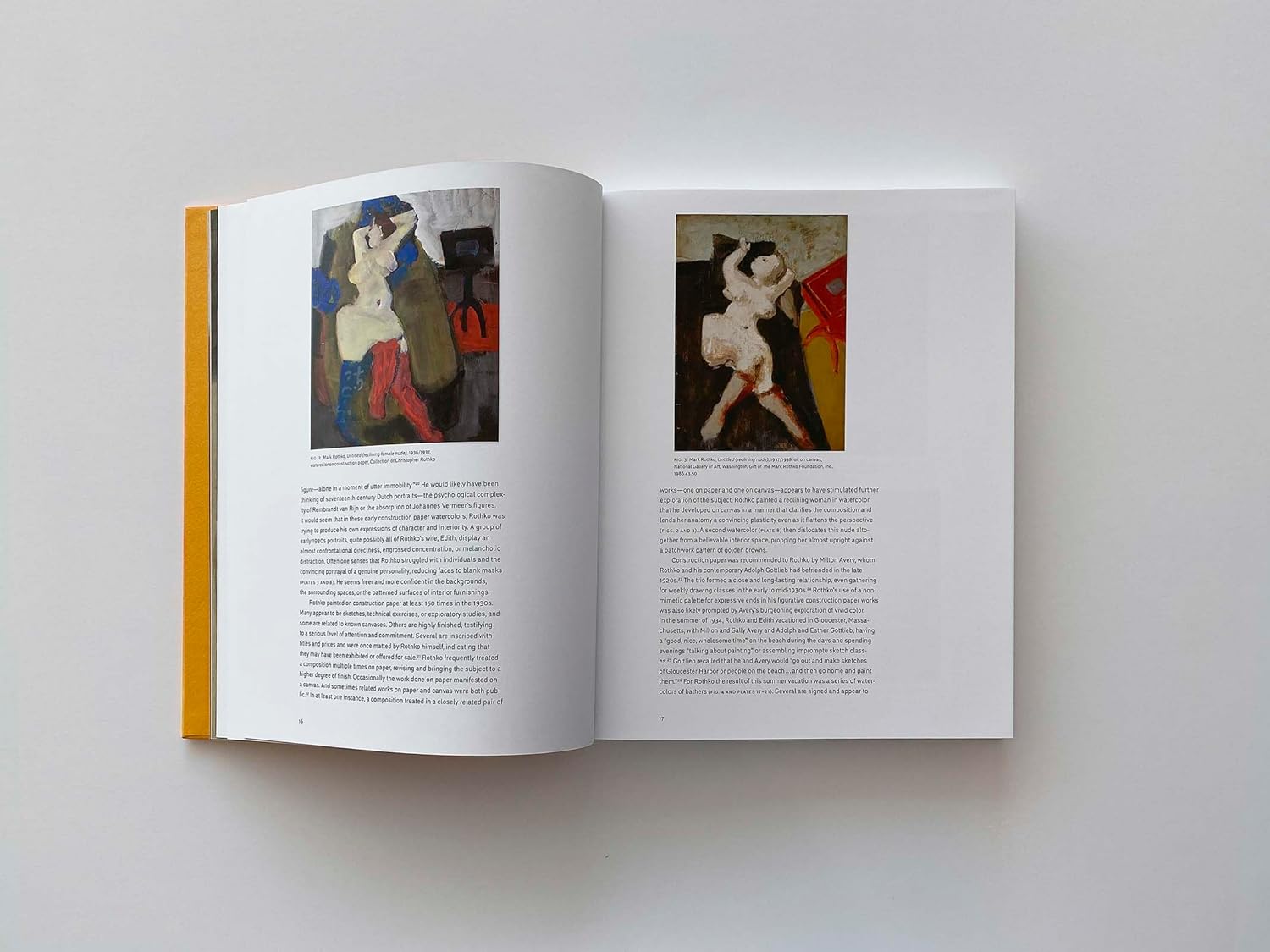 Mark rothko paintings paper book inside