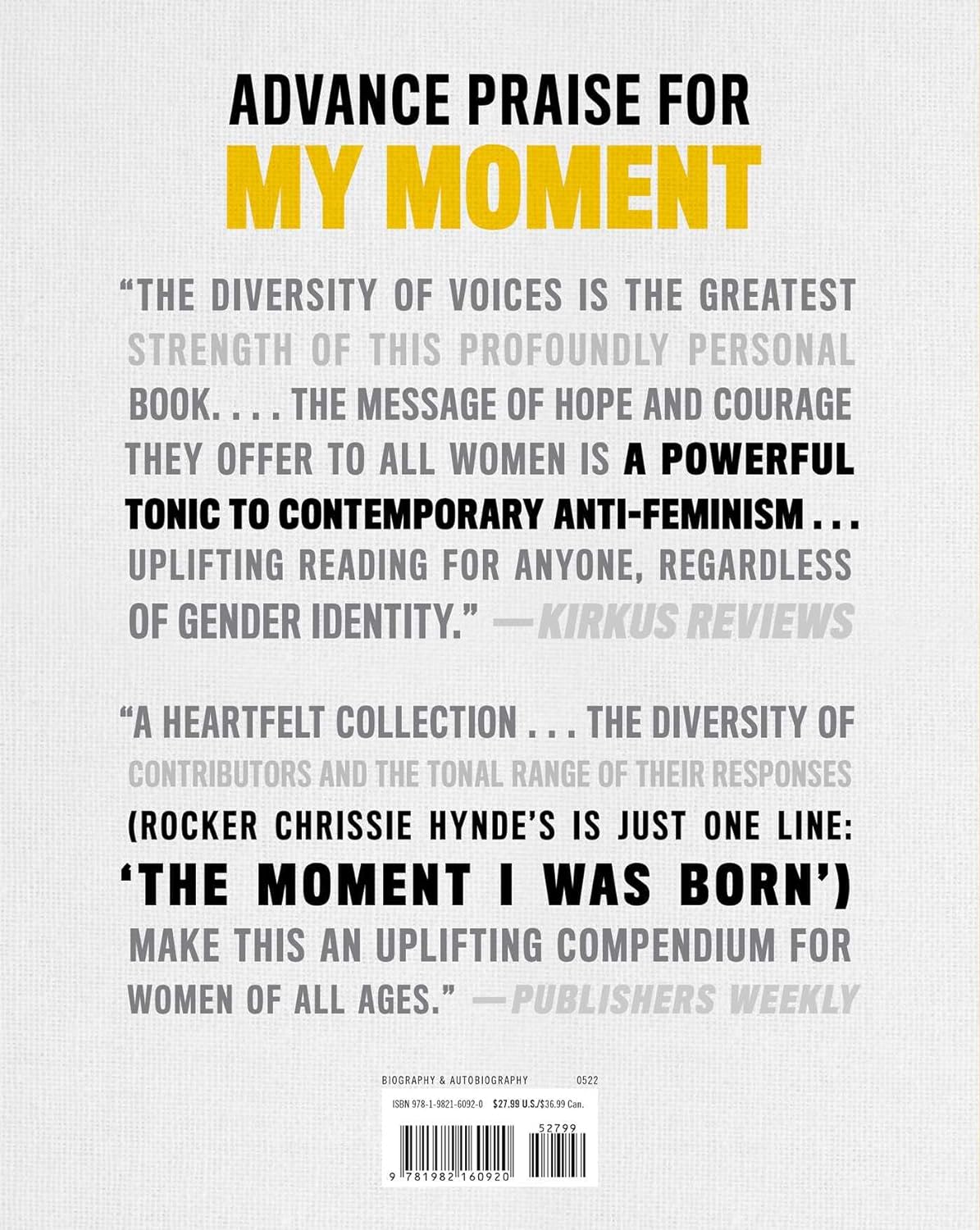 My moment 106 women book back