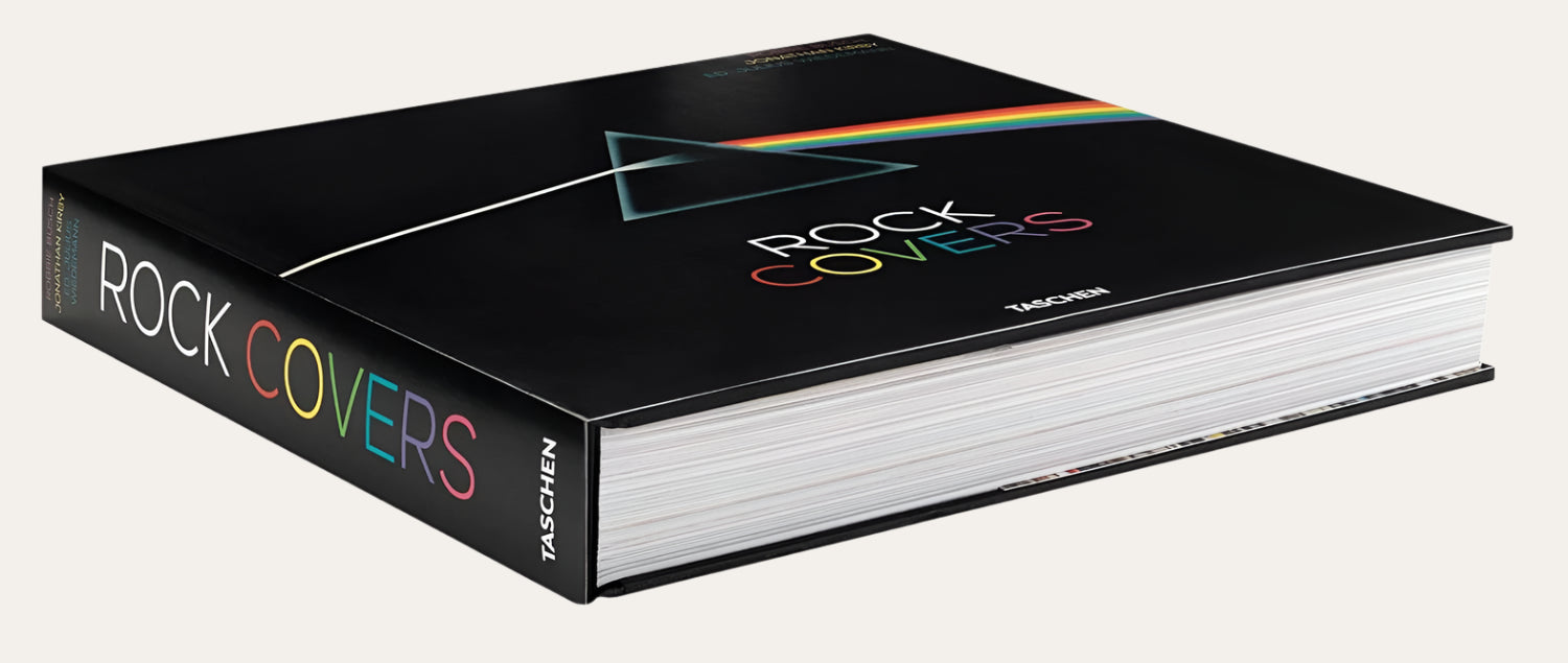 Rock covers book side