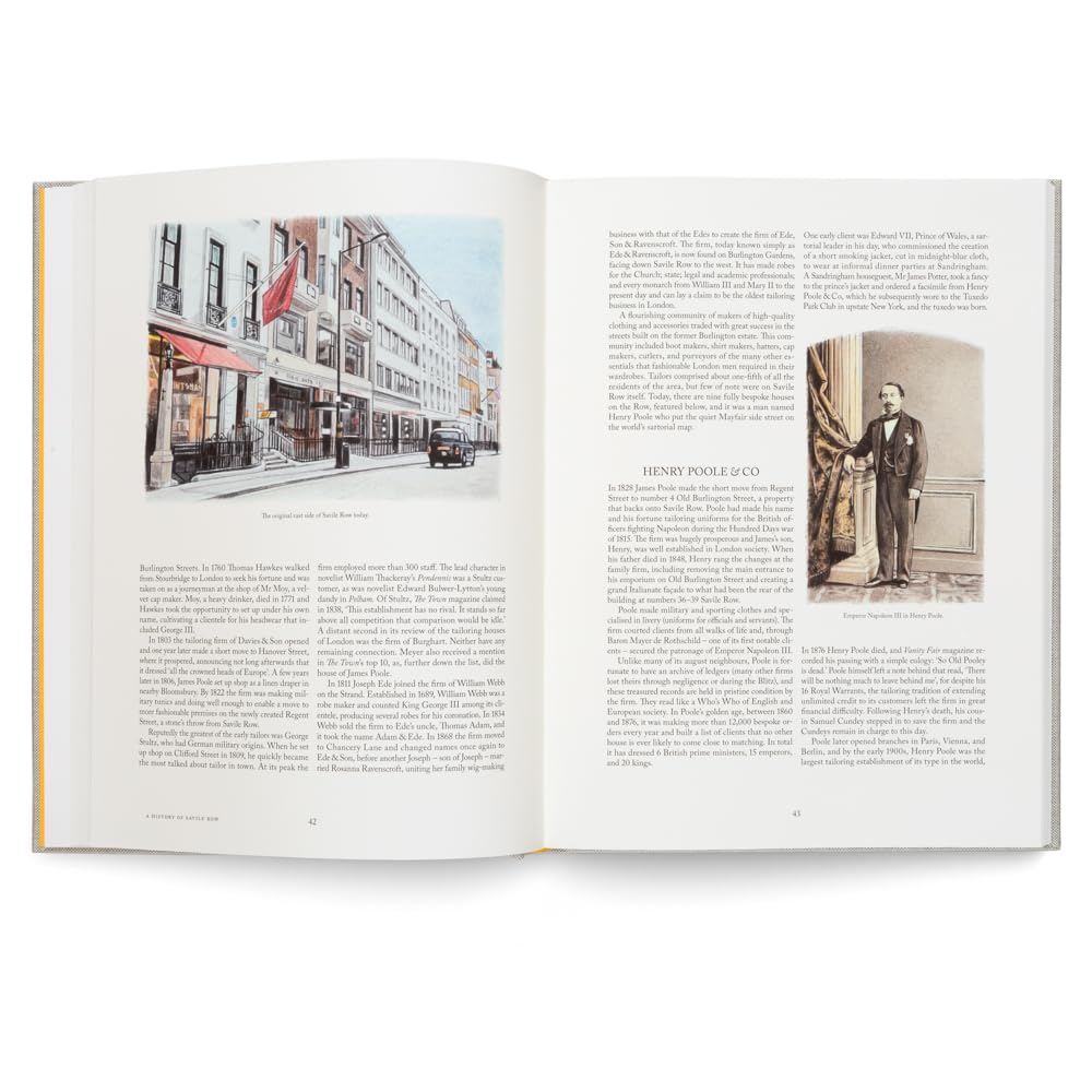 Savile row suit book inside