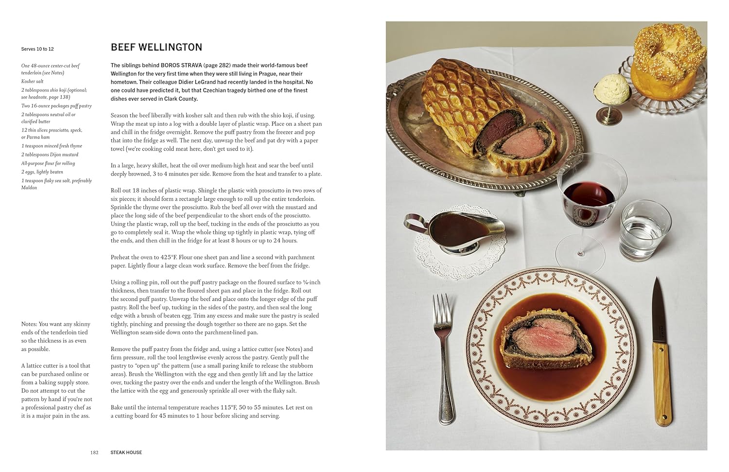 Steak House book inside