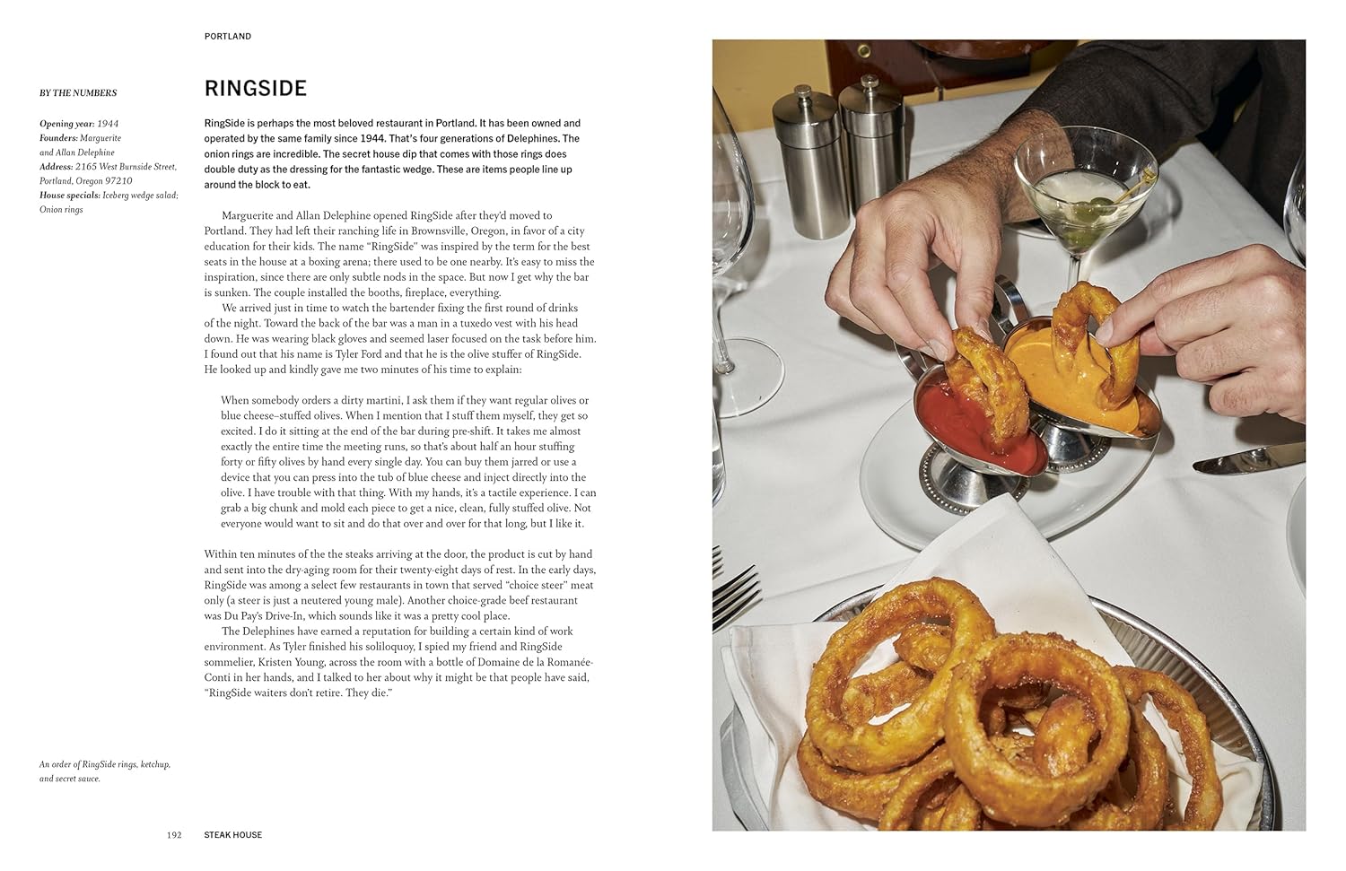 Steak House book inside