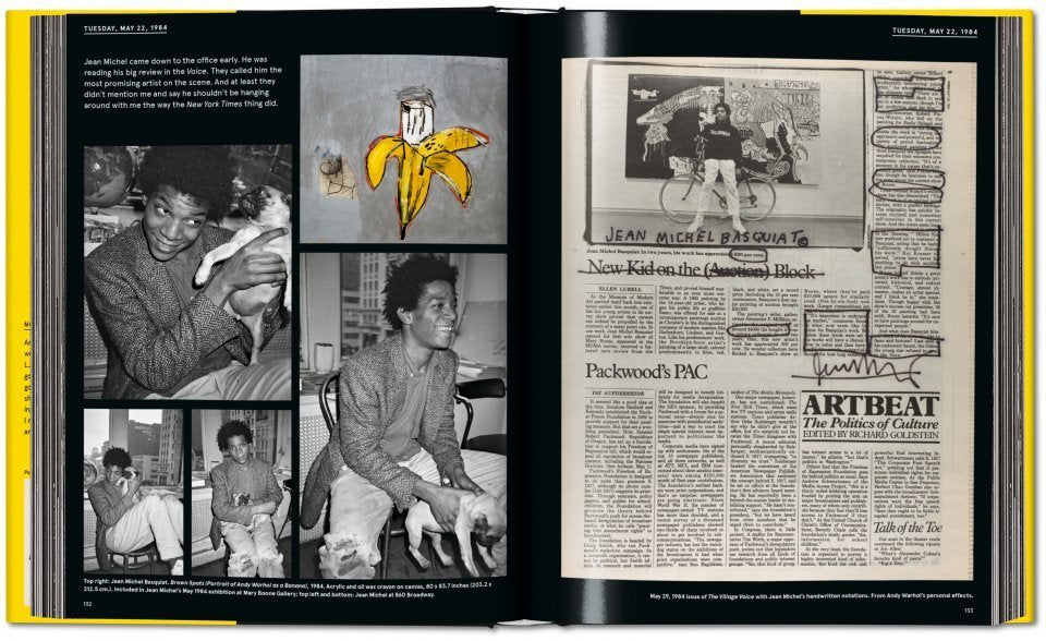 Warhol on Basquiat book inside