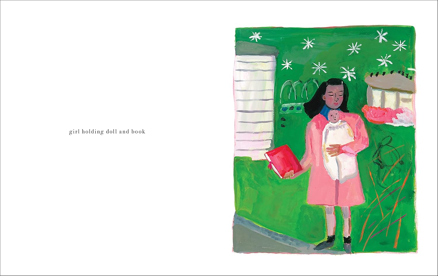 Women holding things book inside