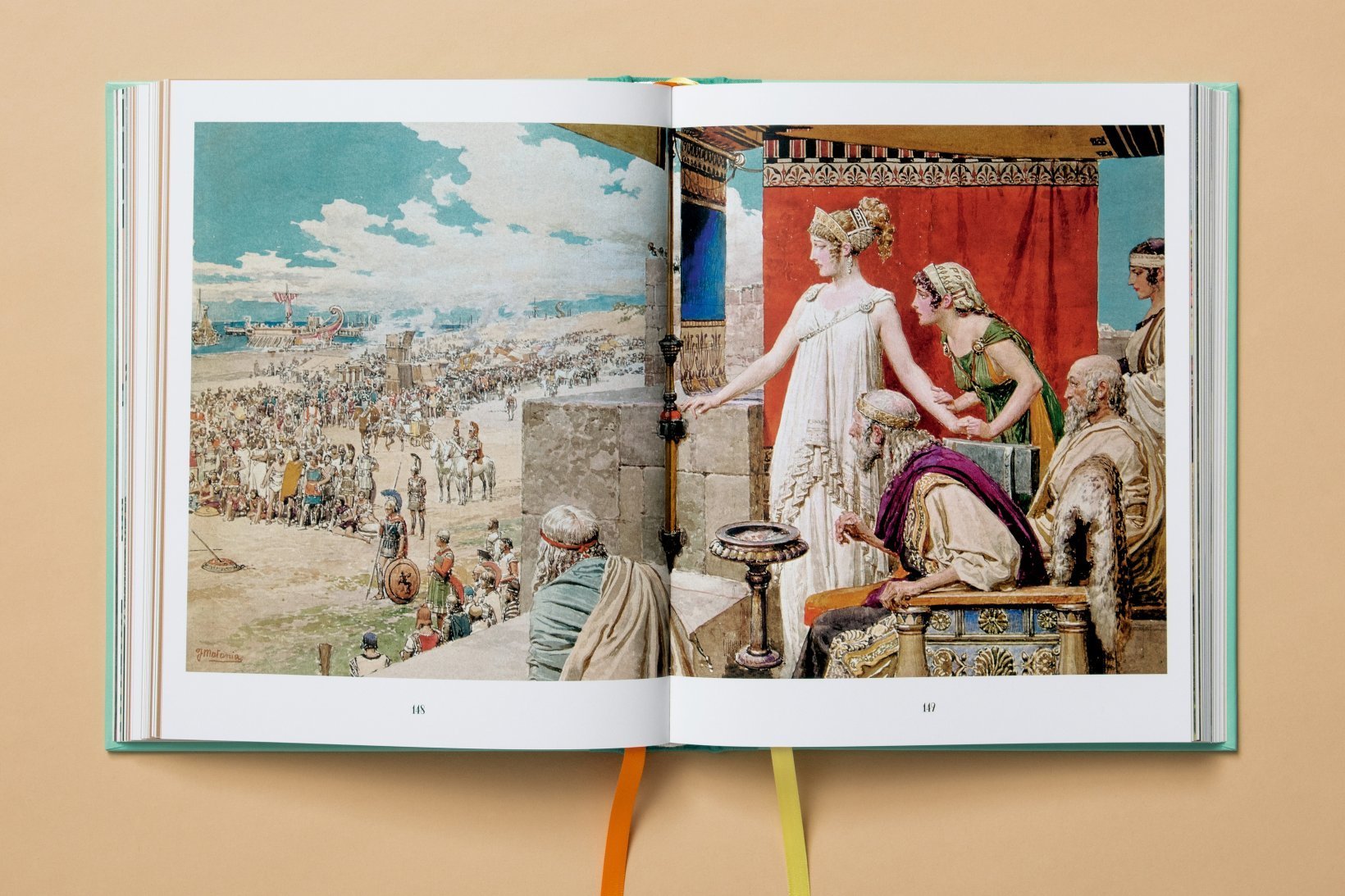 Greek myths book open