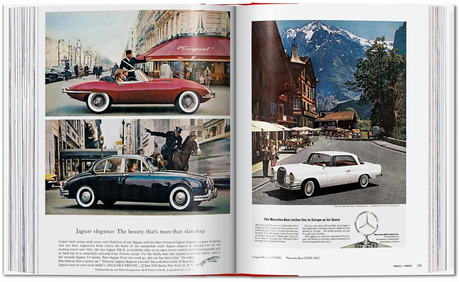 20th century classic cars book open