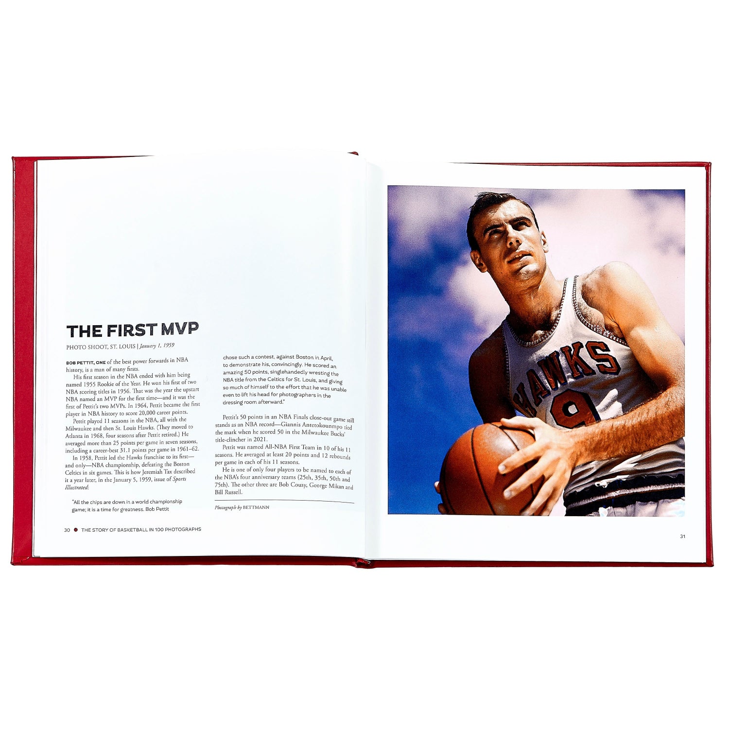 The Story of Basketball in 100 Photographs book inside
