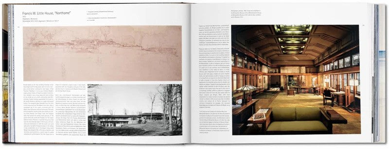 Frank lloyd wright coffee table book open