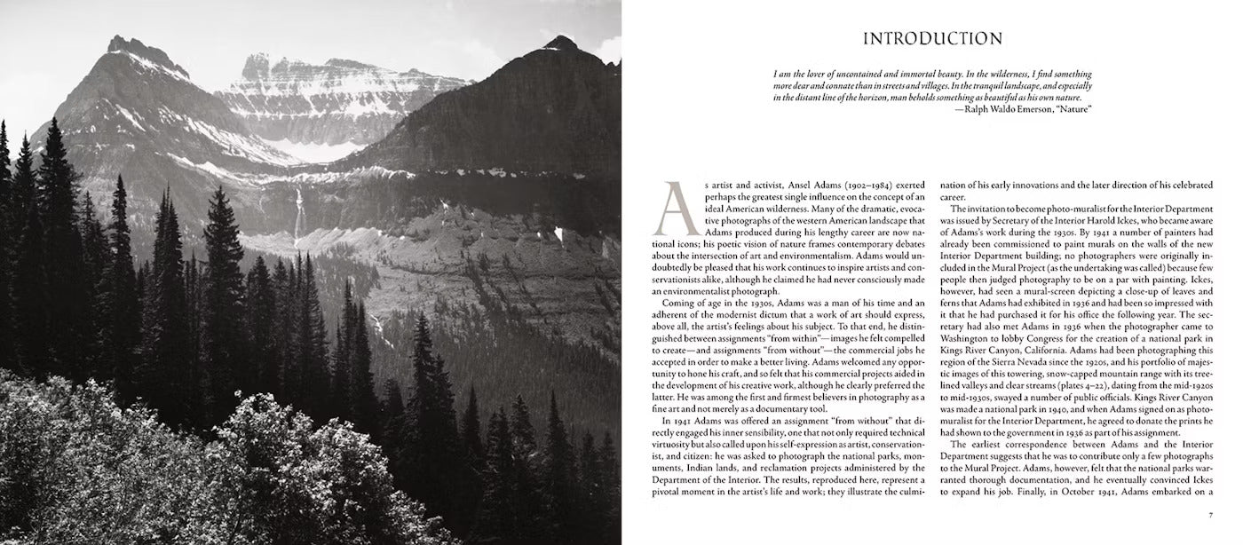 Ansel Adams: The National Parks Service Photographs book inside