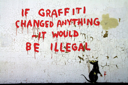 Banksy You Are an Acceptable Level of Threat and If You Were Not You Would Know about It
