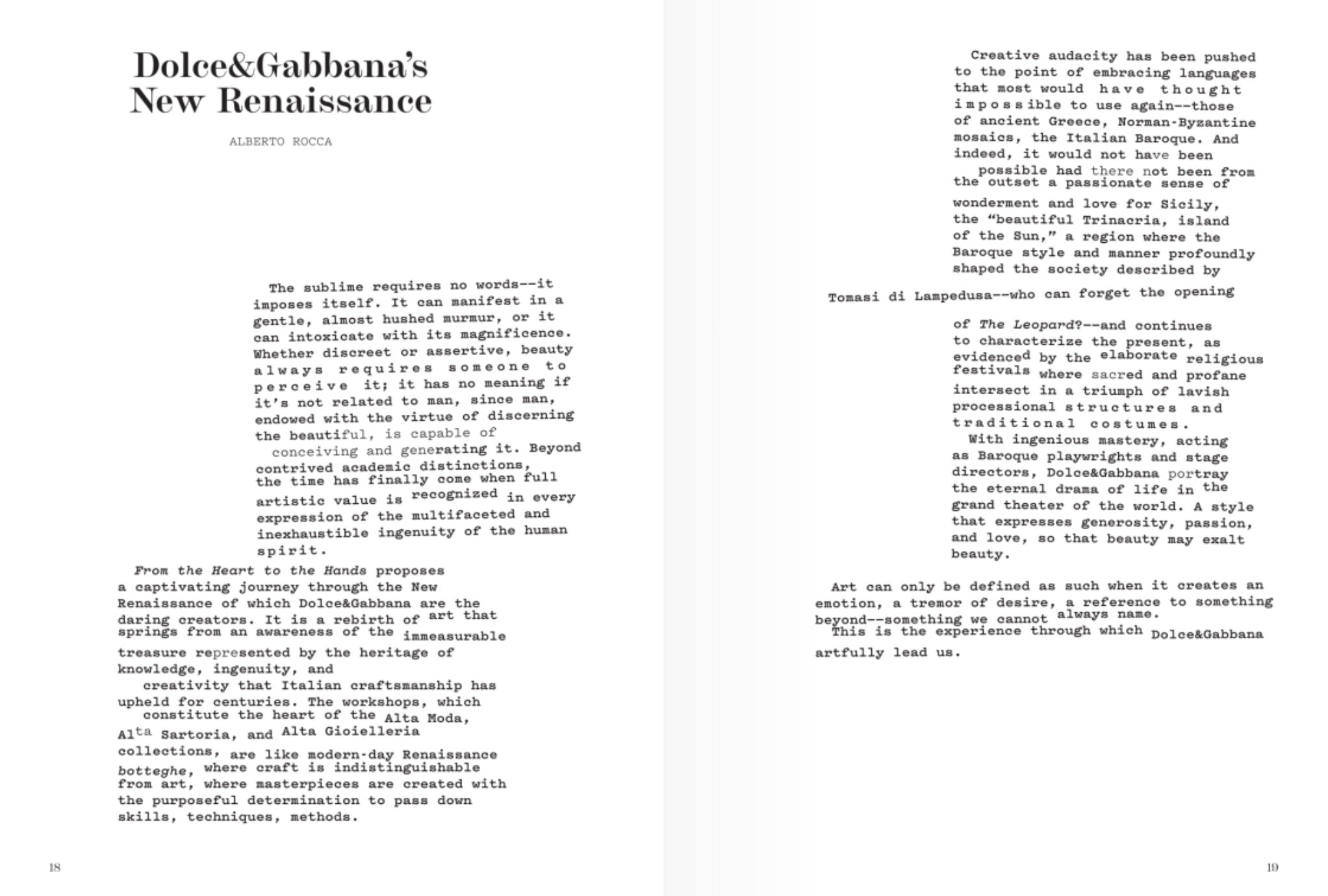 Dolce & Gabbana: From the Heart to the Hands book inside