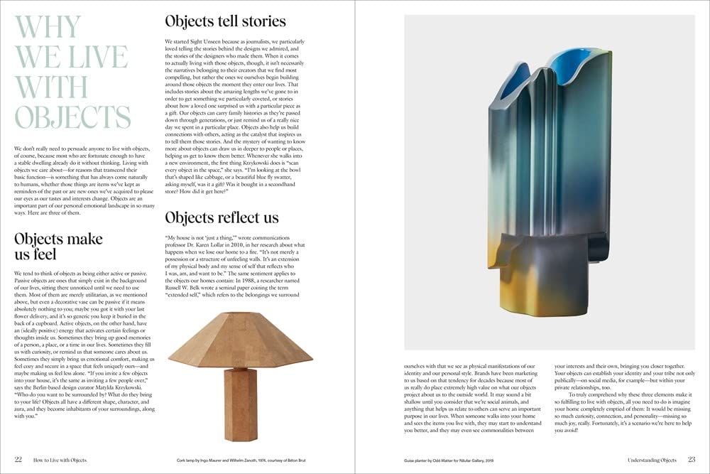 How to Live with Objects book inside