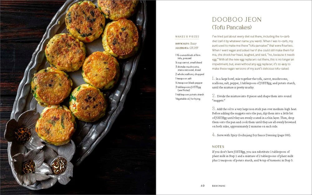 Korean vegan cookbook inside