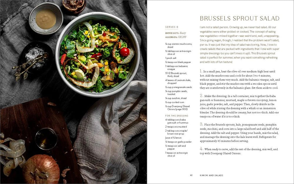 Korean vegan cookbook inside