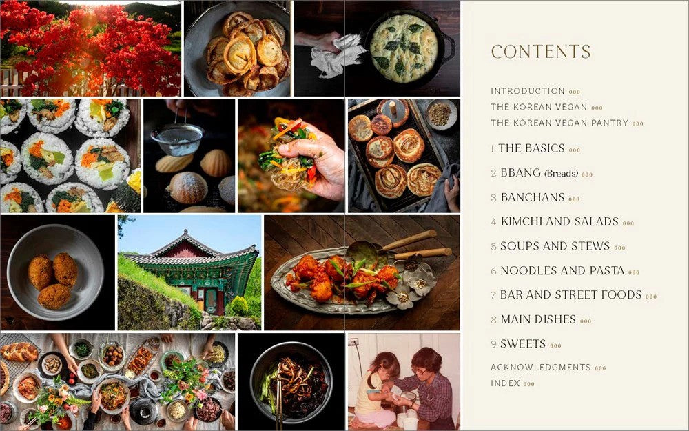 Korean vegan cookbook inside