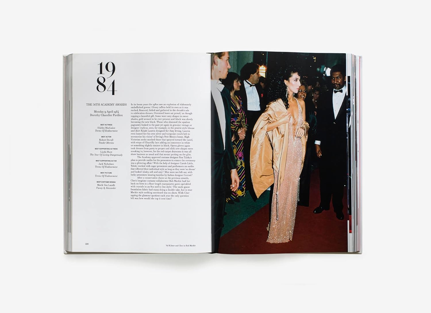 Red carpet oscars book inside